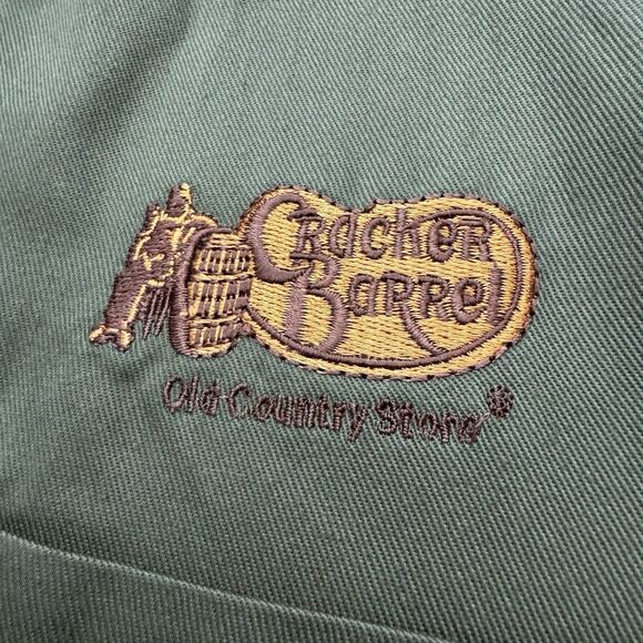 NWT Cracker Barrel Shirt Men Size M Green Chef Coat Employee Cook Uniform Button - Picture 7 of 8